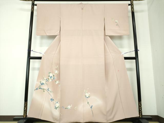 平和屋着物●本加賀友禅作家 南克治 訪問着 枝花文 暈し染め 正絹 逸品 DAAS3019ps
