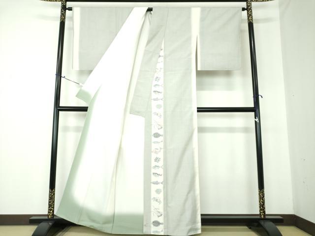 平和屋着物●訪問着　紬地　魚　間道　海老　鯛　河豚　蟹　正絹　逸品　DAAS3032ps