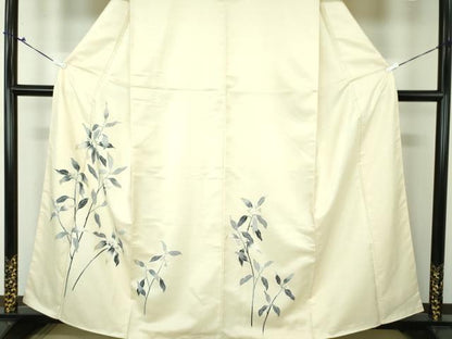 平和屋着物●訪問着 紬地 友禅 枝花文 正絹 逸品 未使用 DAAS3047ps