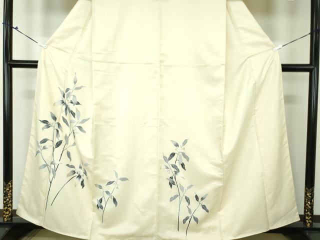 平和屋着物●訪問着 紬地 友禅 枝花文 正絹 逸品 未使用 DAAS3047ps