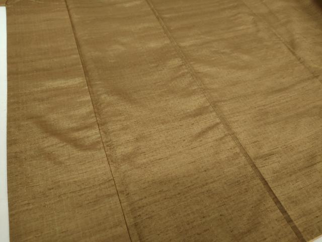 平和屋着物●上質な紬　色無地　朽葉色　正絹　逸品　DAAS3063ps