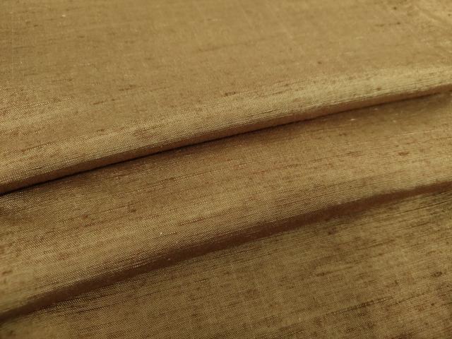 平和屋着物●上質な紬　色無地　朽葉色　正絹　逸品　DAAS3063ps