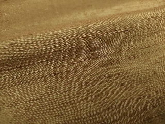 平和屋着物●上質な紬　色無地　朽葉色　正絹　逸品　DAAS3063ps
