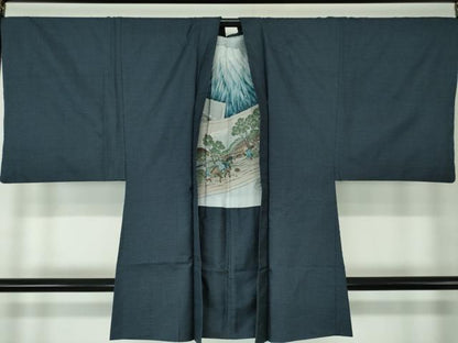 平和屋着物●男性 本場大島紬 アンサンブル 長羽織 100亀甲 総詰め 正絹 逸品 DAAS3070ps