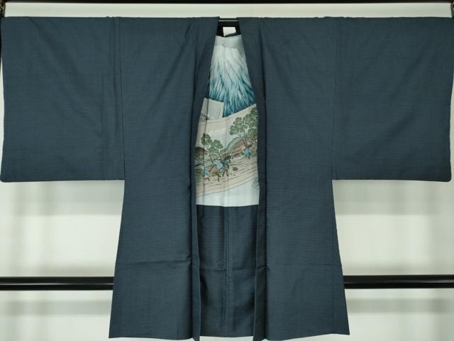 平和屋着物●男性 本場大島紬 アンサンブル 長羽織 100亀甲 総詰め 正絹 逸品 DAAS3070ps