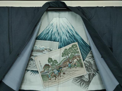 平和屋着物●男性 本場大島紬 アンサンブル 長羽織 100亀甲 総詰め 正絹 逸品 DAAS3070ps