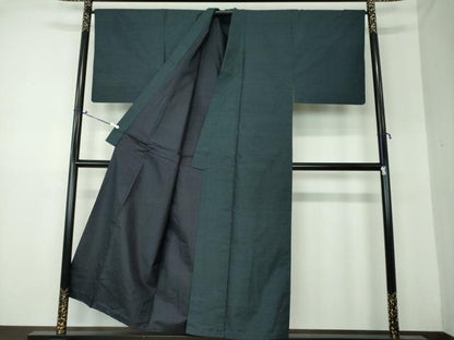 平和屋着物●男性　本場大島紬　アンサンブル　長羽織　　正絹　逸品　DAAS3073ps