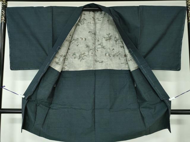 平和屋着物●男性　本場大島紬　アンサンブル　長羽織　　正絹　逸品　DAAS3073ps