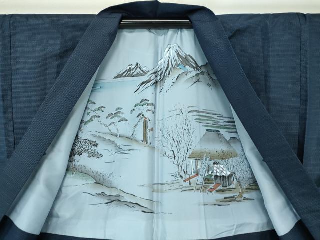 平和屋着物●男性　本場大島紬　アンサンブル　亀甲柄　正絹　逸品　DAAS3085ps
