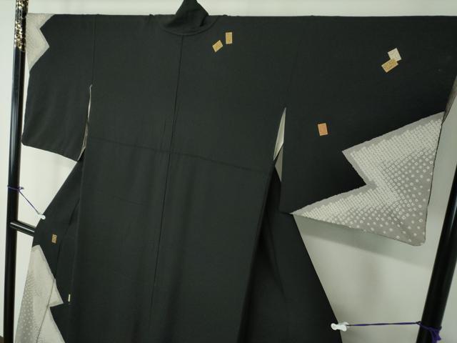 平和屋着物●ジャパンオートクチュール　渡辺雪三郎　訪問着　絞り　松皮菱　色紙重ね花文　金彩　正絹　逸品　DAAS3110ps