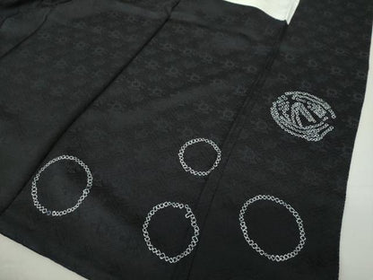 平和屋着物●訪問着 総絞り 刺繍 宝尽くし花文 暈し染め 黒地 金糸 正絹 逸品 未使用 DAAS3115ps