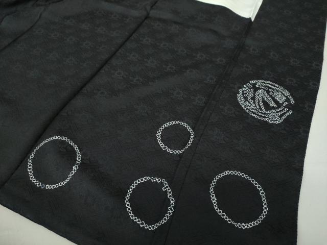 平和屋着物●訪問着 総絞り 刺繍 宝尽くし花文 暈し染め 黒地 金糸 正絹 逸品 未使用 DAAS3115ps