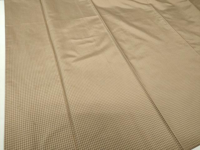 平和屋着物●上質な紬　格子　正絹　逸品　DAAS3119ps