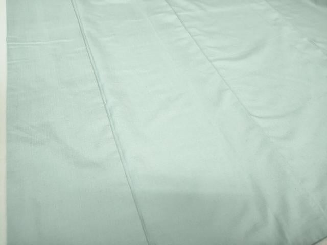 平和屋着物●本場眞綿絢結城紬　色無地　青磁鼠色　証紙付き　正絹　逸品　DAAS3140ps