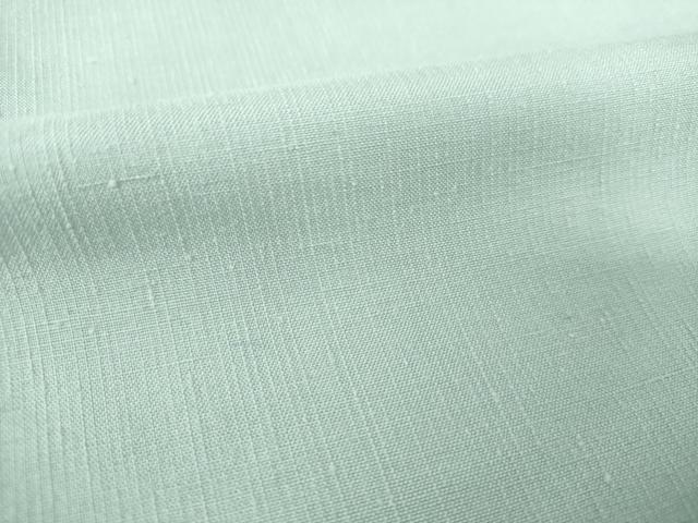 平和屋着物●本場眞綿絢結城紬　色無地　青磁鼠色　証紙付き　正絹　逸品　DAAS3140ps