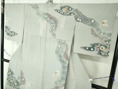 平和屋着物●訪問着　絞り　辻が花　正絹　逸品　DAAS3143ps