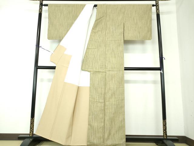 平和屋着物●上質な紬 縞 正絹 逸品 DAAS3155ps