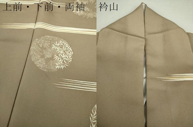 平和屋着物●訪問着 刺繍 草葉丸文 金彩 正絹 逸品 DAAS3168ps