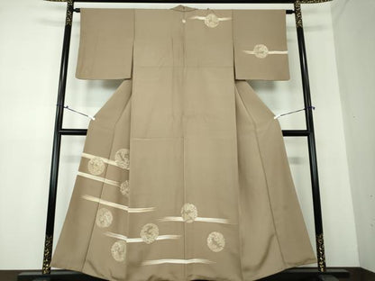 平和屋着物●訪問着 刺繍 草葉丸文 金彩 正絹 逸品 DAAS3168ps