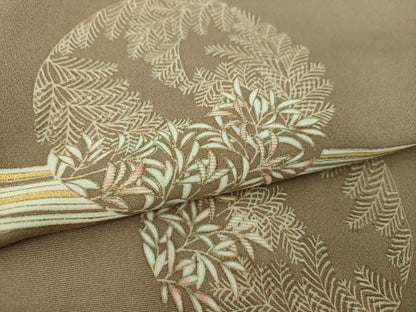 平和屋着物●訪問着 刺繍 草葉丸文 金彩 正絹 逸品 DAAS3168ps