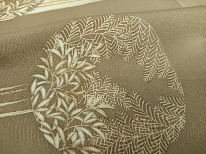 平和屋着物●訪問着 刺繍 草葉丸文 金彩 正絹 逸品 DAAS3168ps