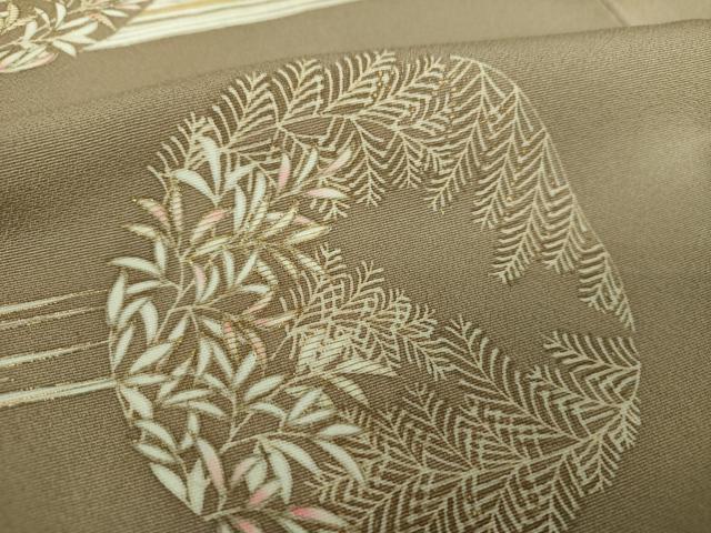 平和屋着物●訪問着 刺繍 草葉丸文 金彩 正絹 逸品 DAAS3168ps
