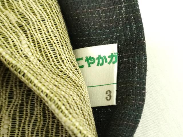 平和屋着物▽太鼓柄袋帯 作家物 スリーシーズン帯 春 夏 秋 櫛織り 手描き 路面電車 正絹 逸品 未使用 DAAS3179ps