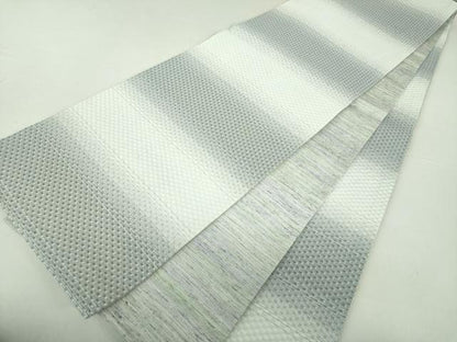 平和屋着物▽両面 全通柄袋帯 スリーシーズン帯 春 夏 秋 横段文 正絹 逸品 DAAS3180ps