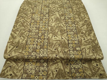 平和屋着物●全通柄袋帯 変わり間道 正絹 逸品 DAAS3198ps