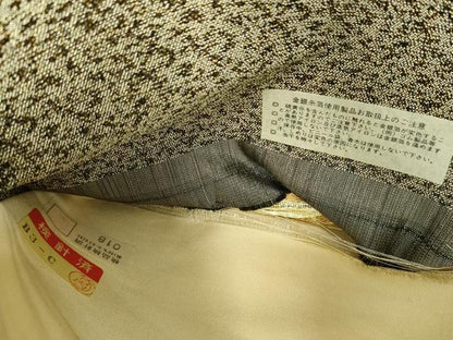 平和屋着物●六通柄袋帯　作家物　唐織　抽象文様　金糸　正絹　逸品　未使用　DAAS3206ps