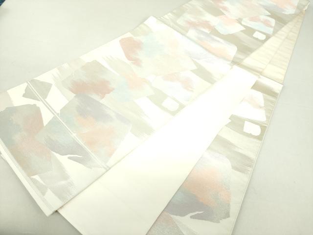 平和屋着物●西陣　川島織物　六通柄　本袋帯　破れ色紙　金銀糸　正絹　逸品　DAAS3207ps