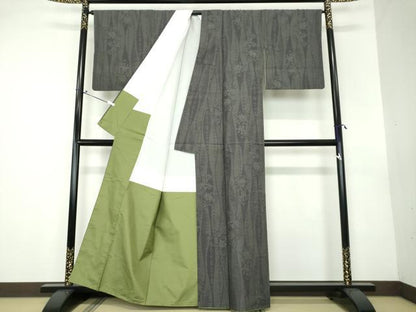 平和屋着物●結城紬 奥順 はたおり娘 手緒里 80亀甲 立涌花文 証紙付き 正絹 逸品 DAAS3248ps