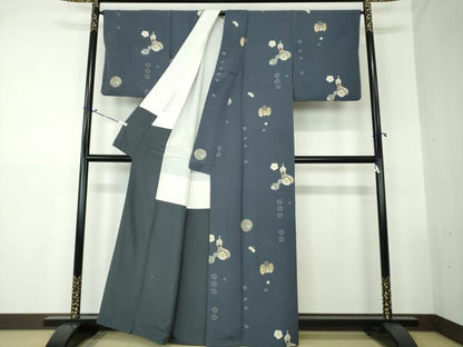 平和屋着物●上質な小紋 瓢箪 玩具文様 舞梅 金彩 正絹 逸品 DAAS3264ps