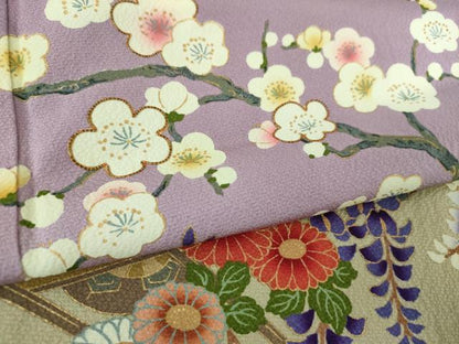 平和屋着物●ファッションデザイナー　花井幸子　訪問着　駒刺繍　吉祥花車文　暈し染め　金彩　正絹　逸品　DAAS3294ps