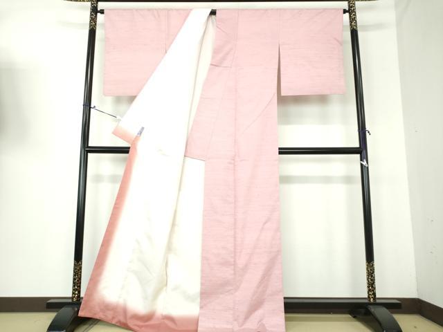 平和屋着物●紅花紬 米沢 横縞 正絹 逸品 DAAS3296ps
