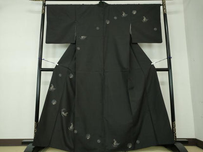 平和屋着物●本場大島紬　訪問着　9マルキ　地空　跳兎　月兎　正絹　逸品　DAAS3300ps
