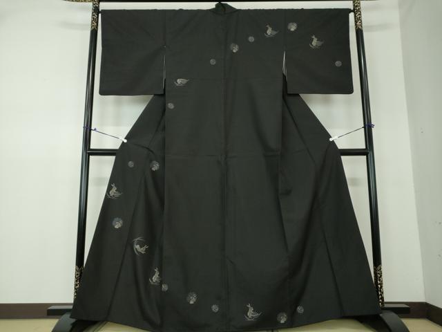 平和屋着物●本場大島紬　訪問着　9マルキ　地空　跳兎　月兎　正絹　逸品　DAAS3300ps