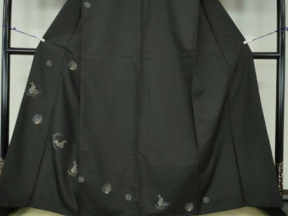 平和屋着物●本場大島紬　訪問着　9マルキ　地空　跳兎　月兎　正絹　逸品　DAAS3300ps
