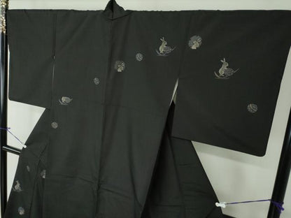 平和屋着物●本場大島紬　訪問着　9マルキ　地空　跳兎　月兎　正絹　逸品　DAAS3300ps