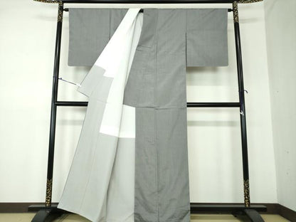 平和屋着物●上質な紬　縞　正絹　逸品　未使用　DABE5345ps