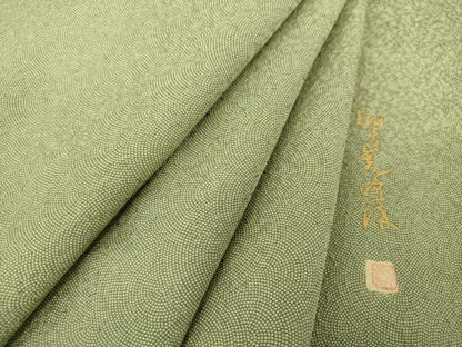 平和屋着物●伝統工芸師 服部光擴 江戸小紋 鮫小紋柄 正絹 逸品 DAAS3308ps