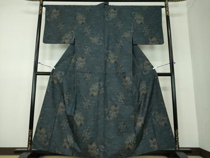 平和屋着物●本場大島紬　9マルキ　色紙重ね花文　正絹　逸品　DAAS3345ps