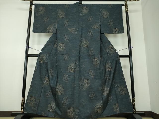 平和屋着物●本場大島紬　9マルキ　色紙重ね花文　正絹　逸品　DAAS3345ps