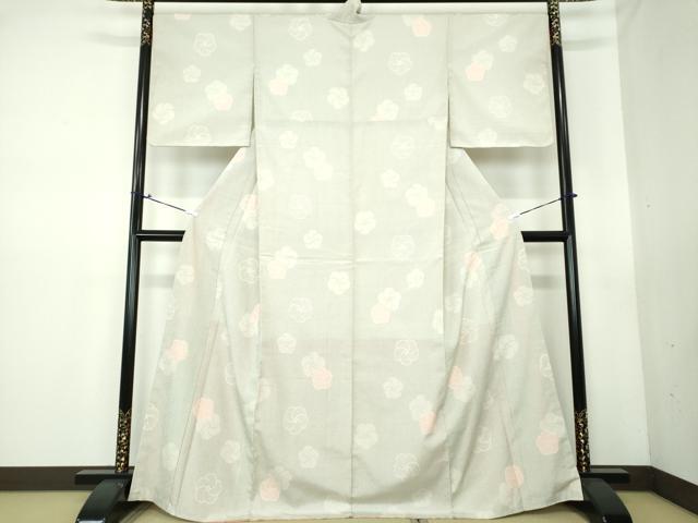 平和屋着物●本塩沢 110亀甲 捻梅 正絹 逸品 未使用 DAAS3373ps