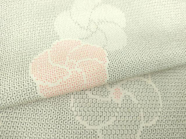 平和屋着物●本塩沢 110亀甲 捻梅 正絹 逸品 未使用 DAAS3373ps