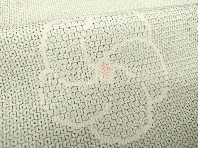 平和屋着物●本塩沢 110亀甲 捻梅 正絹 逸品 未使用 DAAS3373ps