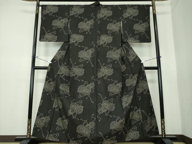 平和屋着物●本場大島紬　地空　鼓文　正絹　逸品　DAAS3387ps