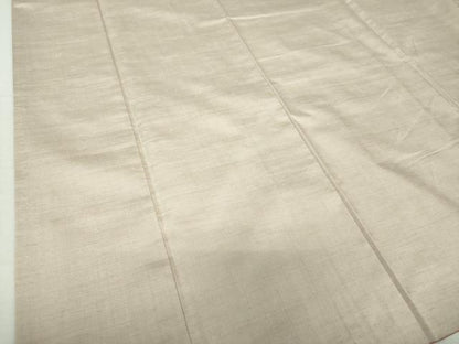 平和屋着物●結城紬 色無地 絹鼠色 正絹 逸品 DAAS3397ps
