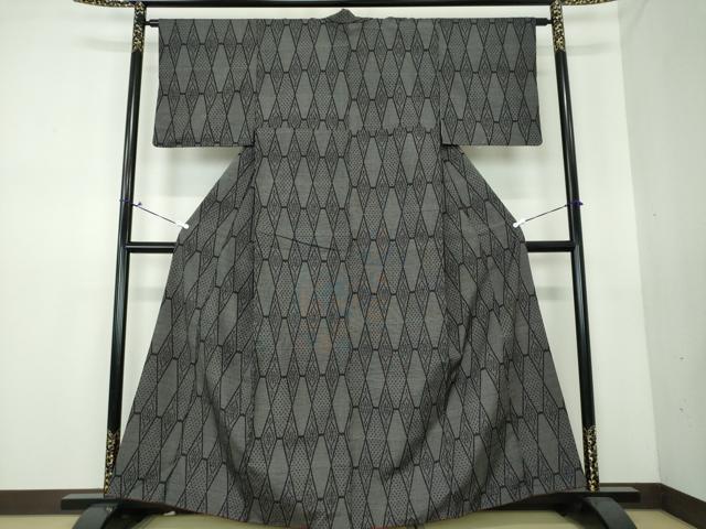 平和屋着物●上質な紬 花菱文 正絹 逸品 DAAS3403ps