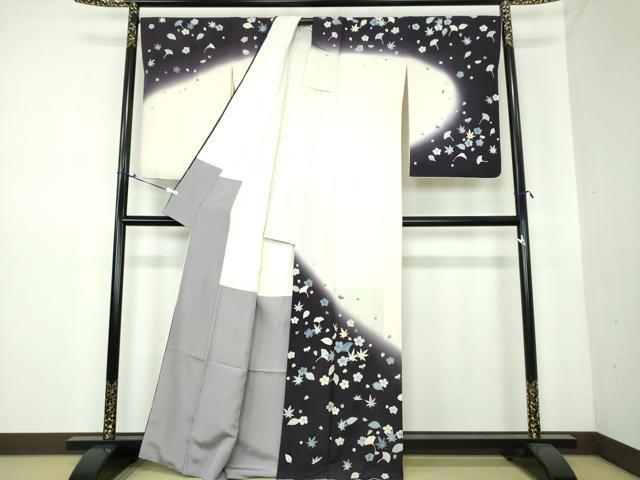 平和屋着物●皇室デザイナー 中村乃武夫 訪問着 吹き寄せ花文 暈し染め 金彩 正絹 逸品 DAAS3420ps